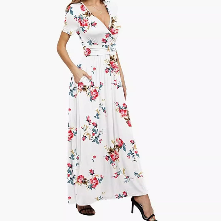 Damer Floral Wrap Maxi Kjole Stilla 1752725781