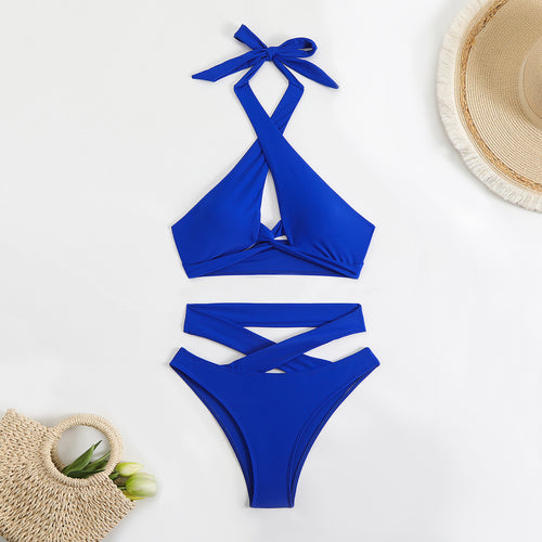 Dame Bikini-sæt med elegant indpakningsdesign og justerbare stropper Stilla
