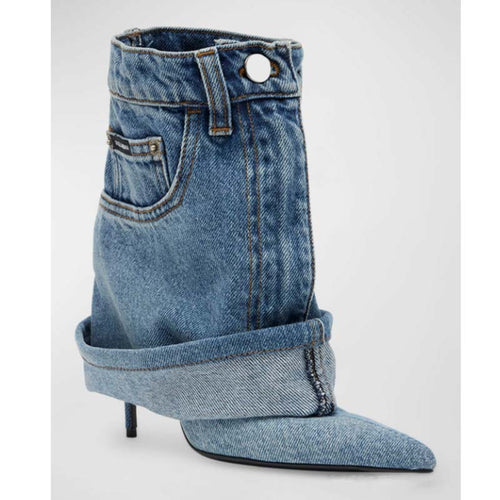 Femme Denim Højhælede Ankelsko Stilla