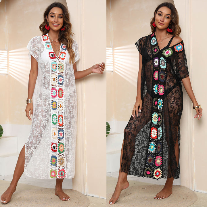 Dame Spids Strand Cover-Up Kimono Stilla