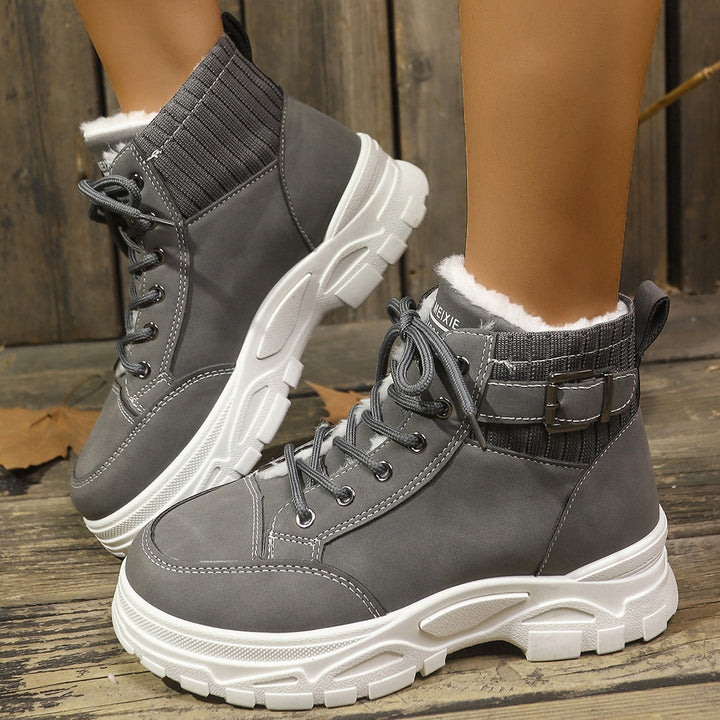 Dame High-Top Sneakers med varmt for ud og praktisk spænde-design Stilla
