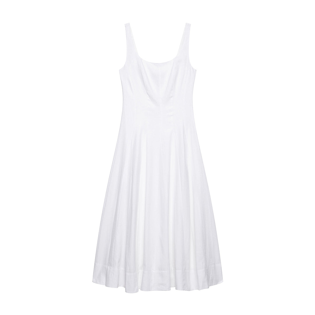Femme A-linje midi kjole med klassisk design Stilla