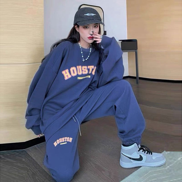 Kvinders komfortable oversized sweatshirt-buks kombination Skovae