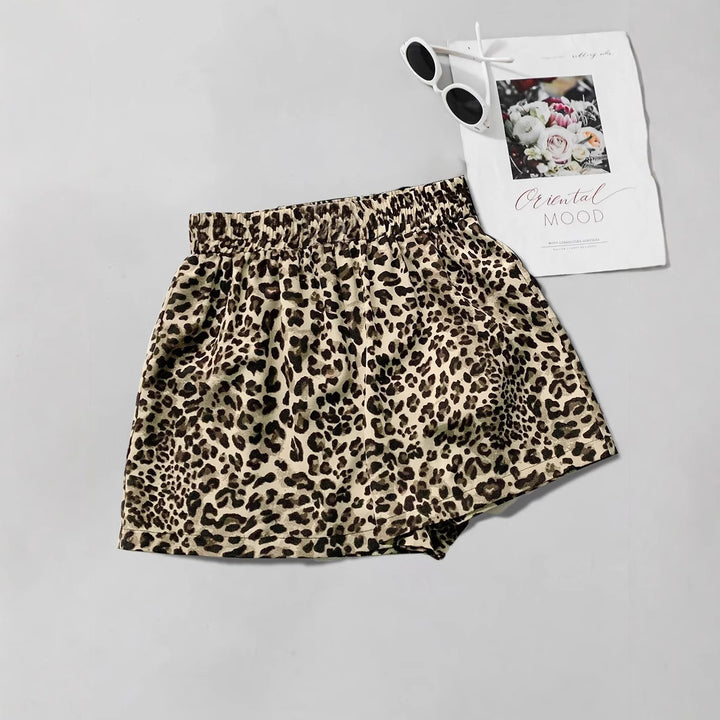 Dame Løs Leoprint-Strandshorts Skovae