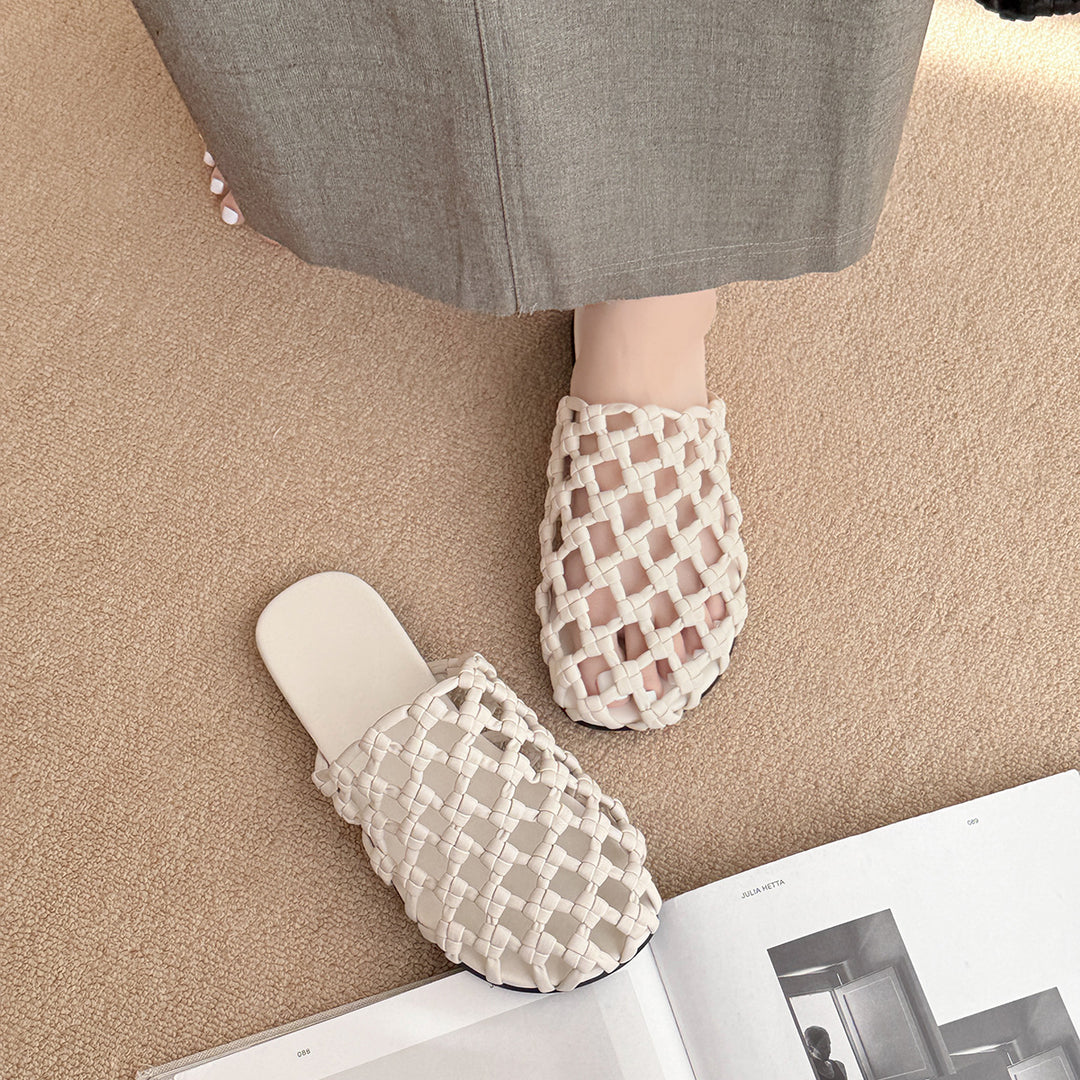 Femme Woven Slide Mules Stilla