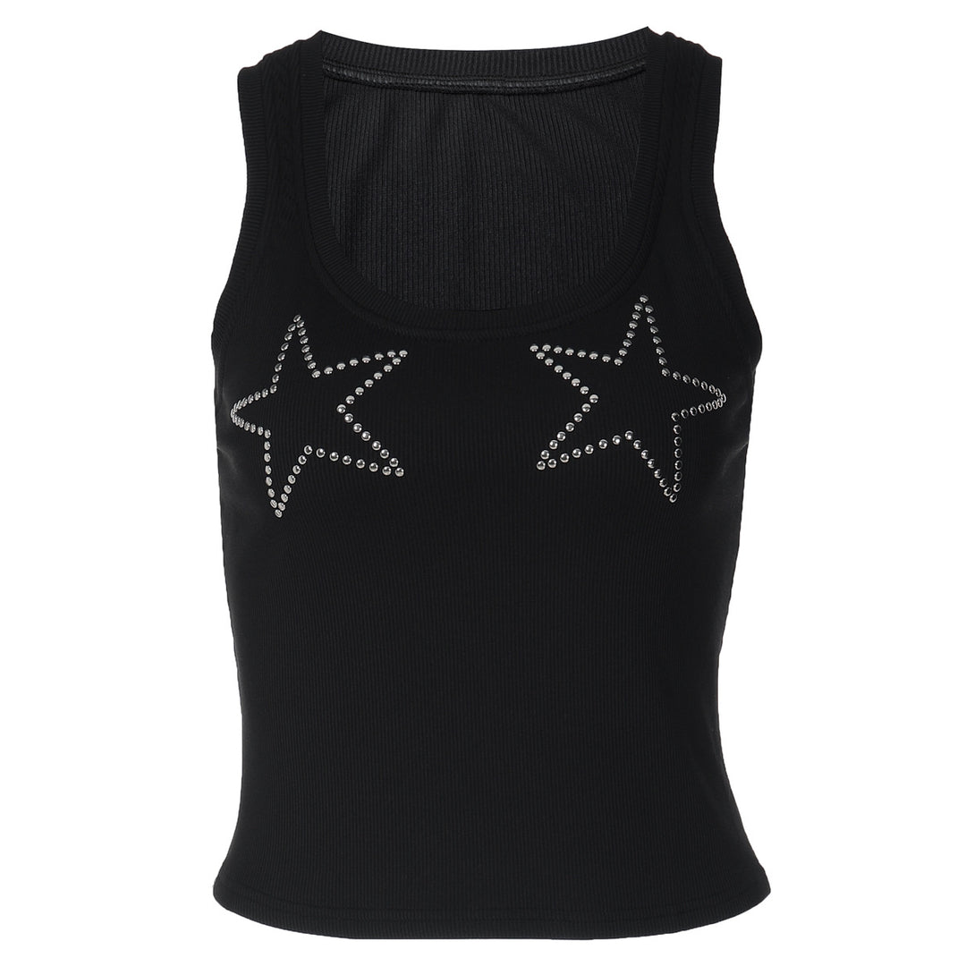 Dame Sports Tanktop med stjerneapplikationer Skovae