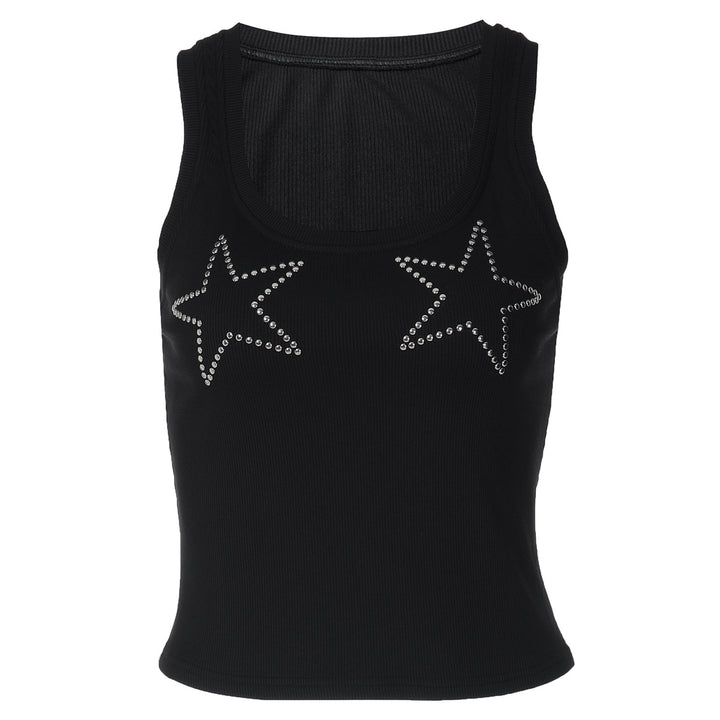 Dame Sports Tanktop med stjerneapplikationer Skovae