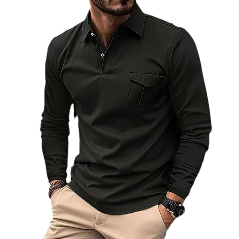 Herre poloshirt med lange ærmer Stilla