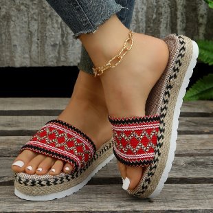 Dame Espadrilles med moderigtige tekstil-overdel og komfortabel sål Stilla