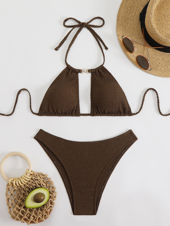 Dame Triangel-Bikini med raffineret Cut-Out og elastiske stropper Stilla