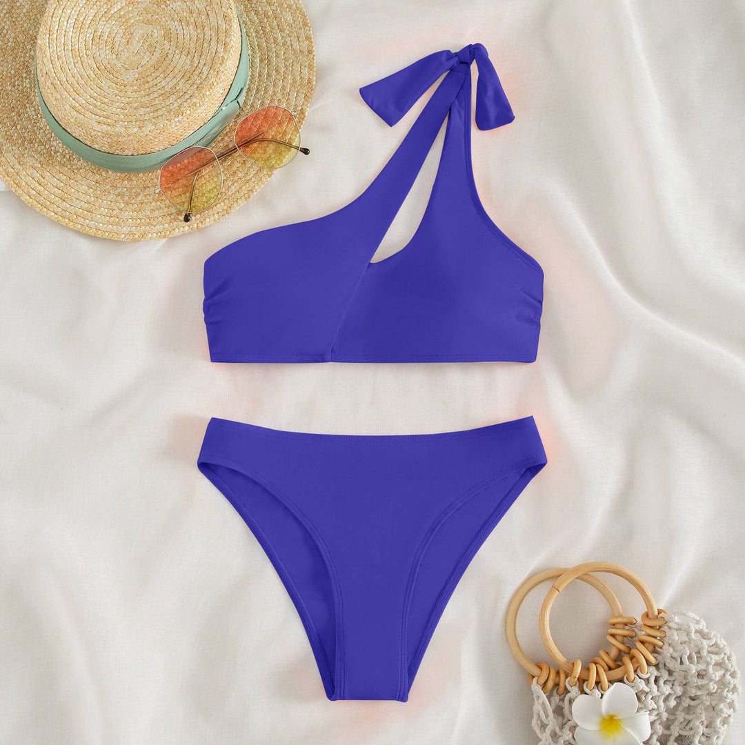 Dame Bikini-sæt med asymmetrisk top og komfortabel snøring Stilla