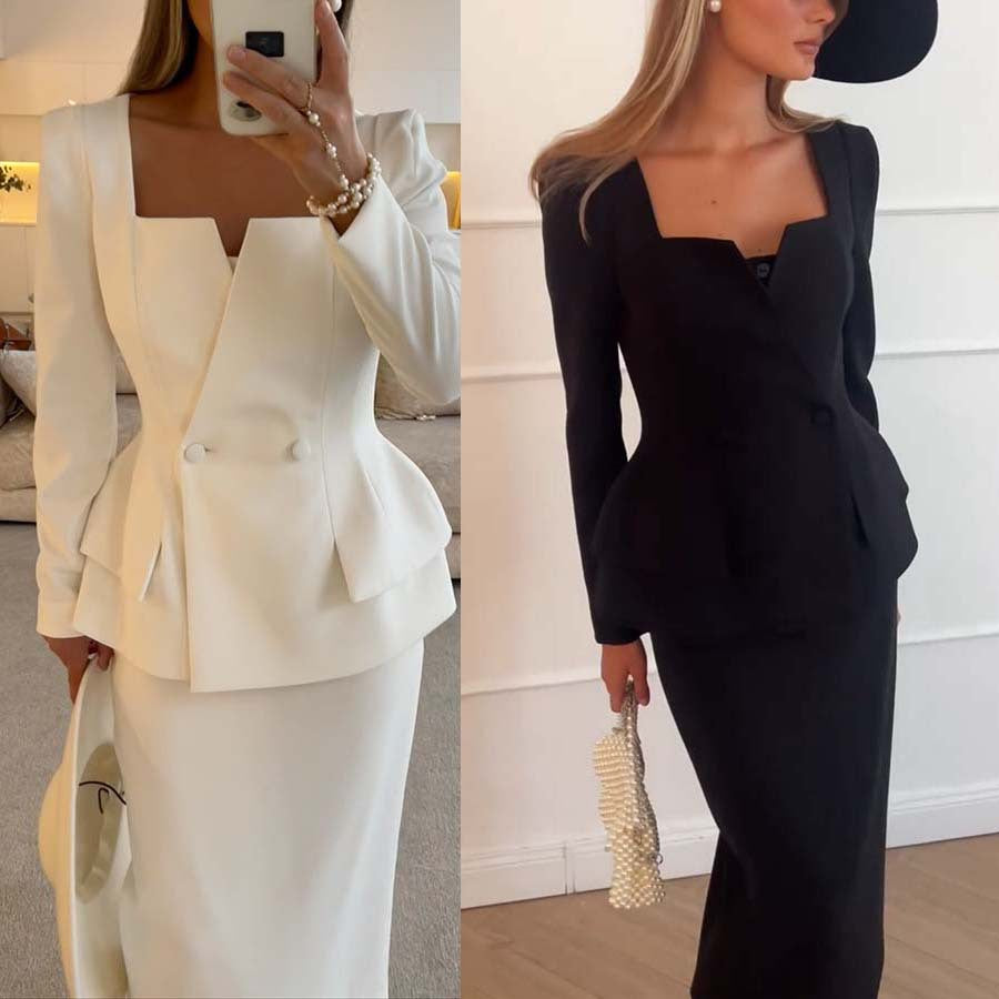 Dame Blazer-kjole med moderne snit og figursyet pasform Stiila