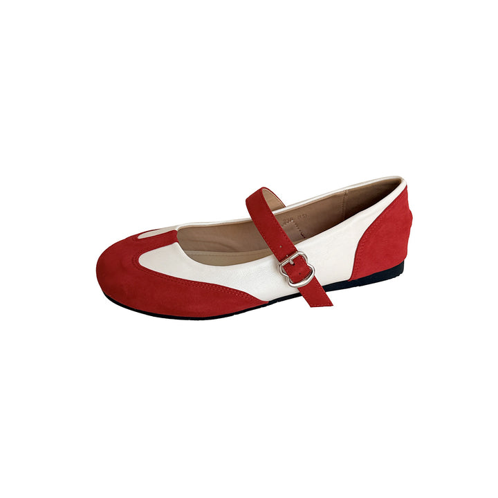 Dame Elegante Mary Jane Ballerinas med Modisch Riemen Detalje Stilla