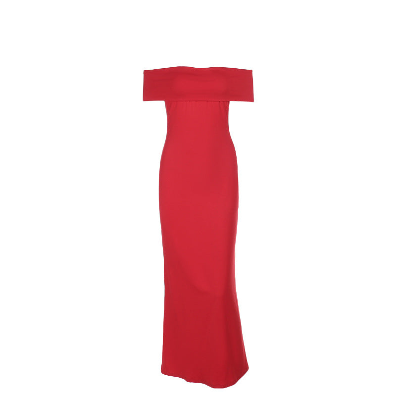 Kvinder Off-Shoulder Bodycon Aftenkjole Stilla