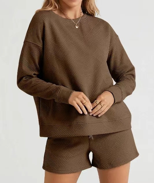 Dame afslappet sæt bestående af quiltet top og shorts Stilla