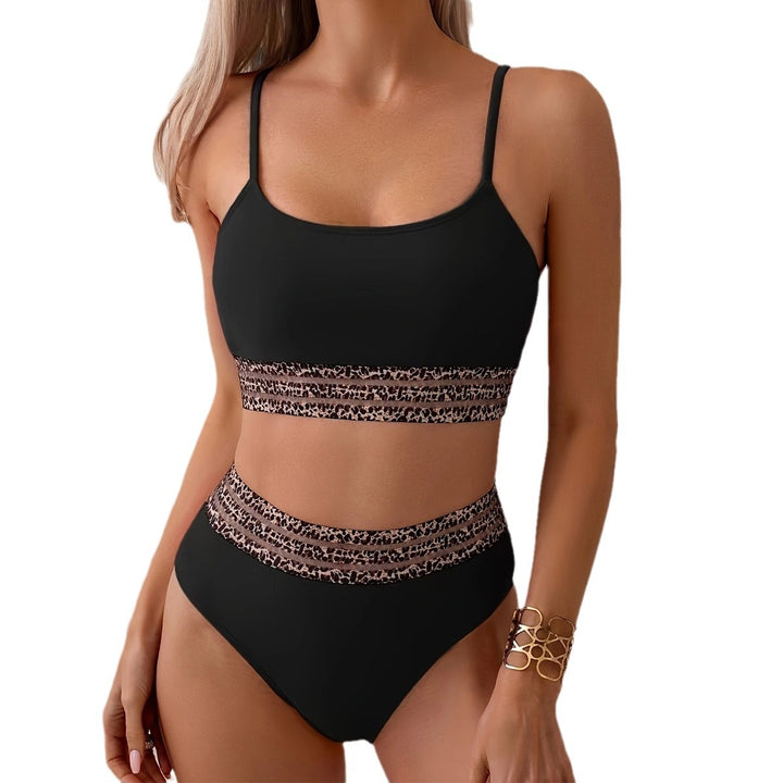 Dame Højt skåret Bikini-sæt med modetrend Animal-Print Stilla