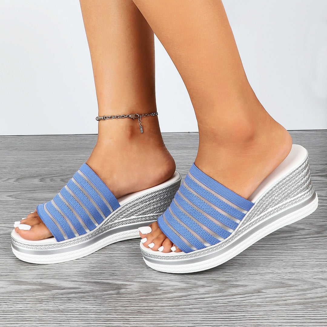 Dame Wedge-sandaler med ergonomisk sål og moderigtigt stribedesign Stilla