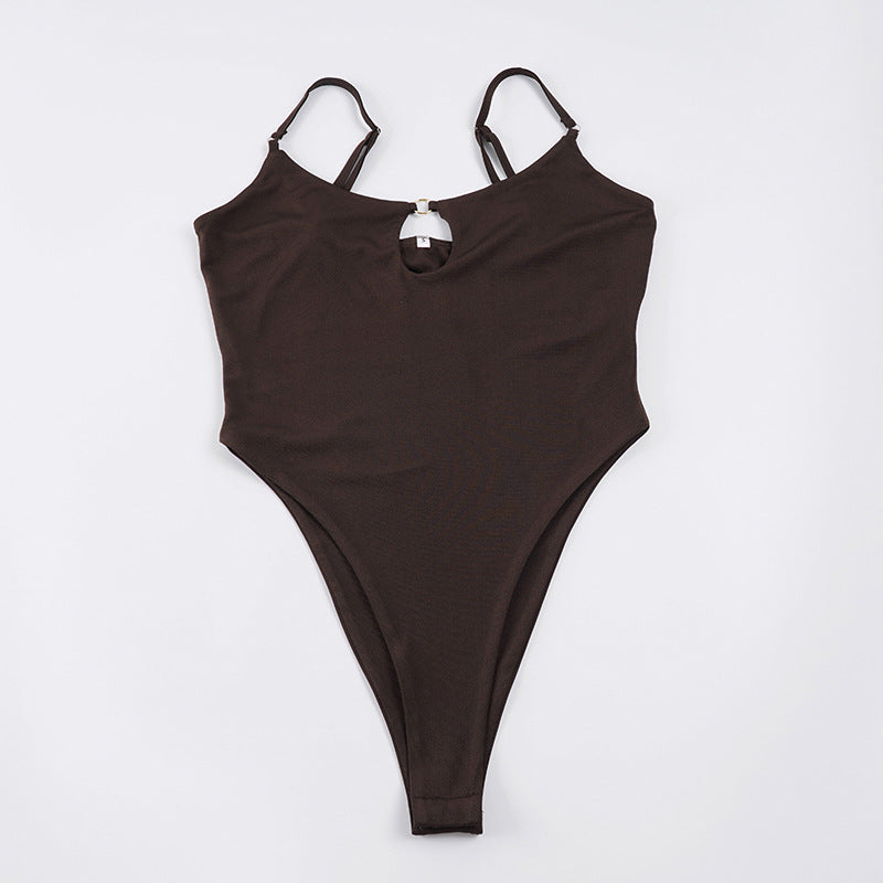Dame One-Shoulder Badedragt med raffineret udskæring og justerbare stropper Skovae