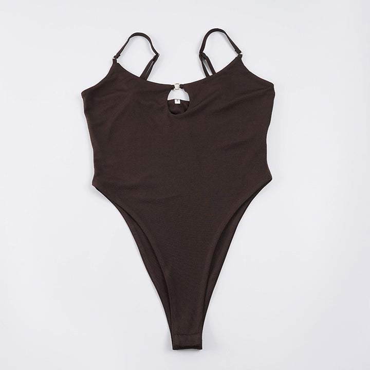 Dame One-Shoulder Badedragt med raffineret udskæring og justerbare stropper Skovae