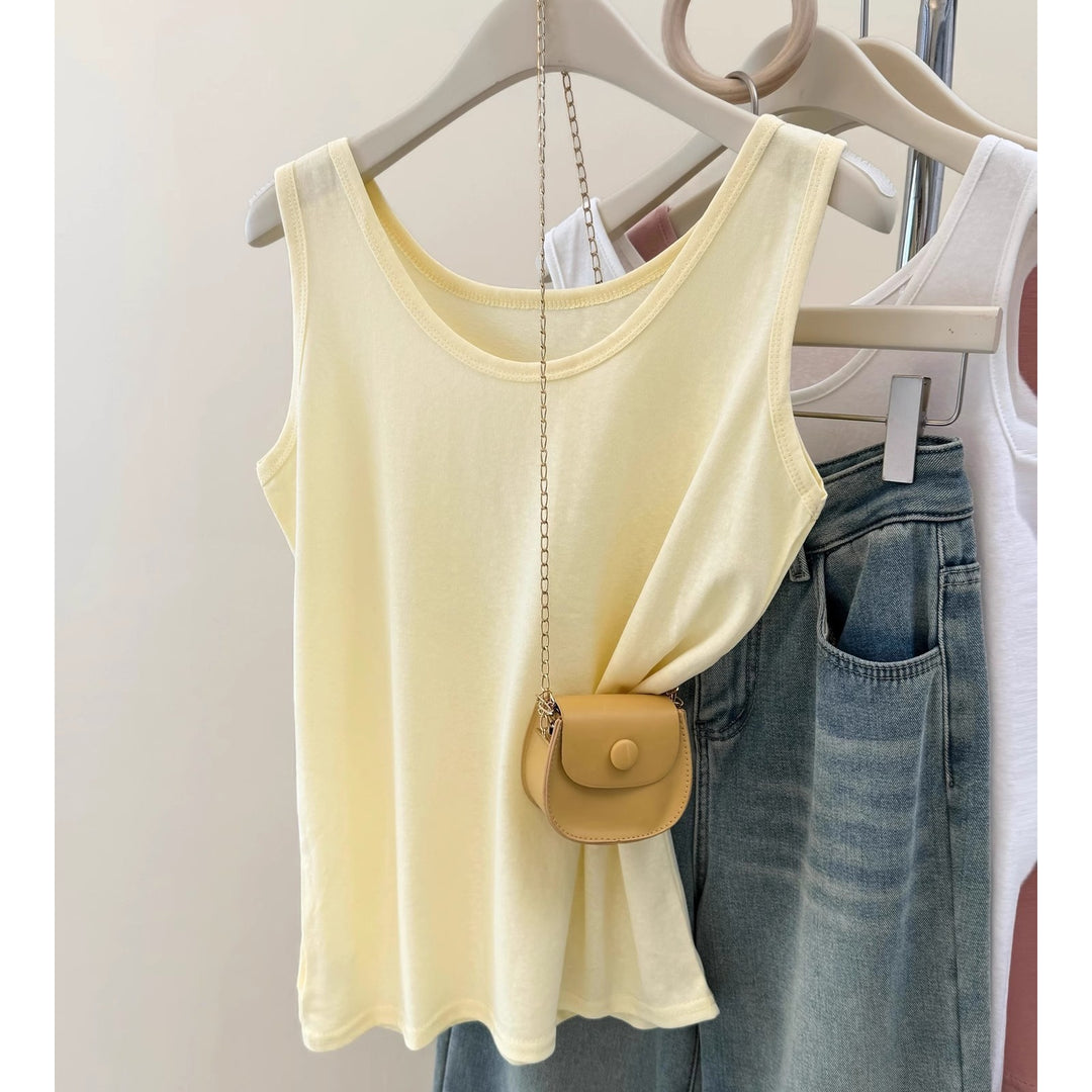 Femme Blødt Jersey Tanktop med flatterende snit Stilla
