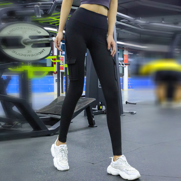 Dame Sportleggings med praktiske sidelommer og høj talje Stilla