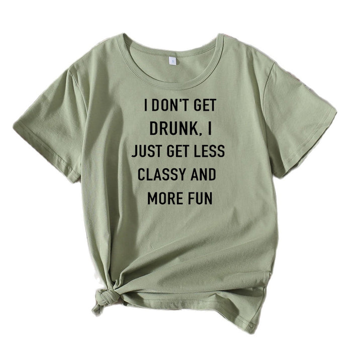 Dame Casual Humor Slogan T-Shirt Stilla