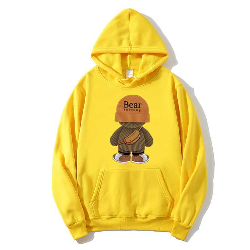 Dame hoodie med legende bjørnedesign og høj kvalitet fleece Skovae