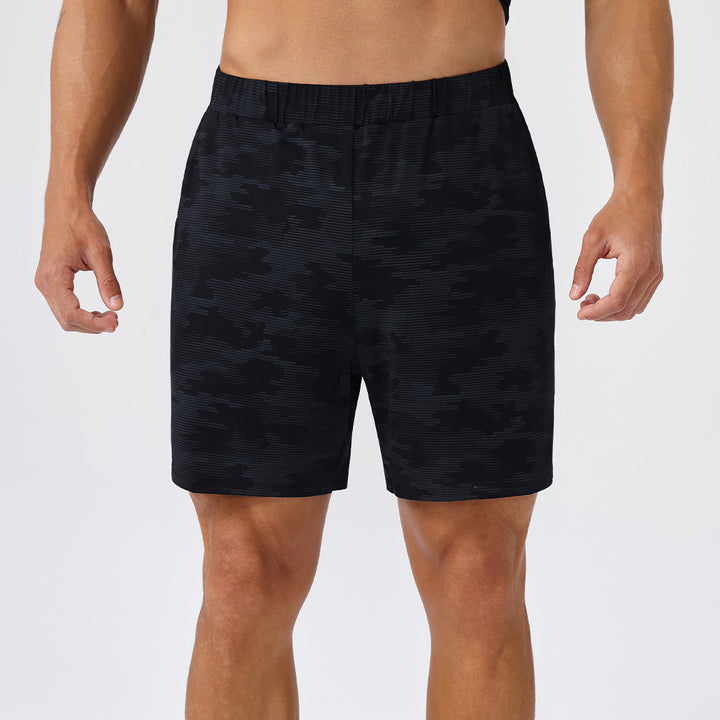Herrer sport træningsshorts med innovativt camouflage-mønster og åndbare egenskaber Stilla