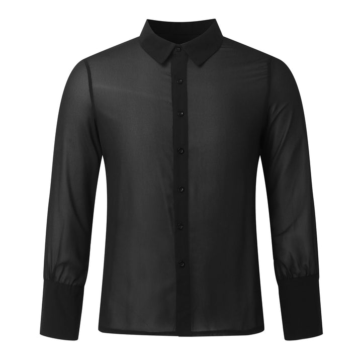 Dame Gennemsigtig Bluse med lange ærmer og elegante detaljer Stilla