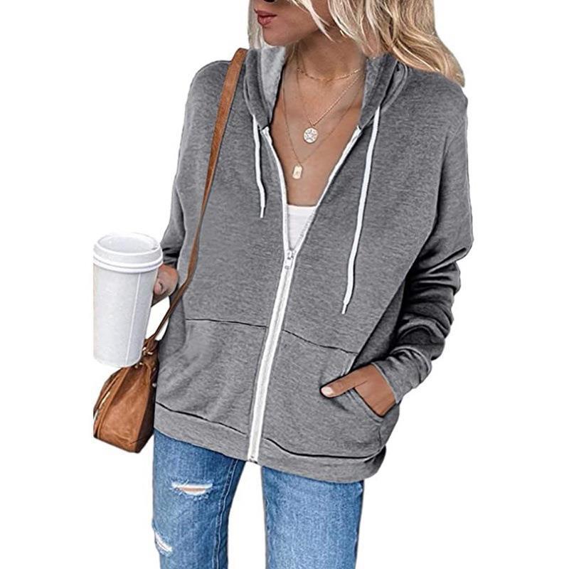 Kvinders afslappede zip-up hoodie med praktiske lommer Stilla