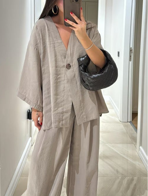 Dame luftig Kimono-style Overgang med bred skæring Stilla