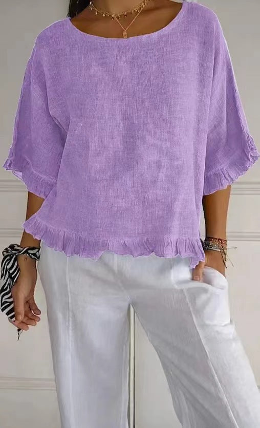 Femme Relaxed Fit Rødfald Top Stilla
