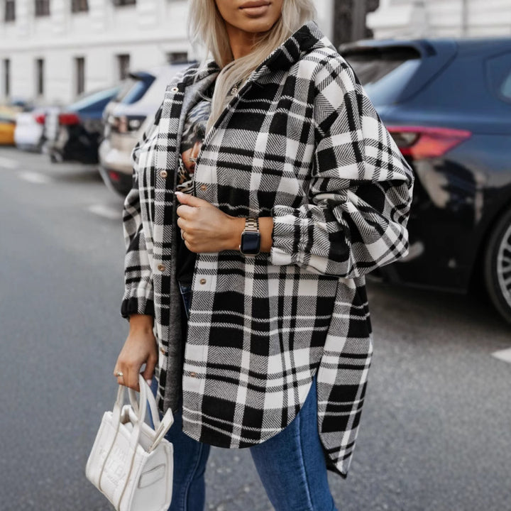 Dame ternet overshirtjakke i blødt stof Stilla