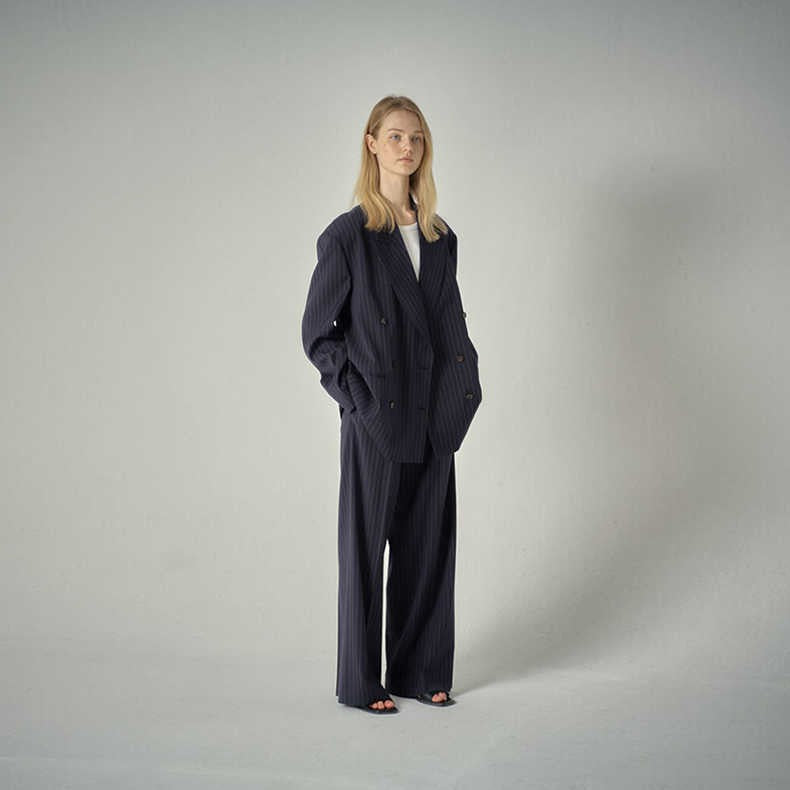 Kvinders elegante stribede jakkesæt blazer Stilla