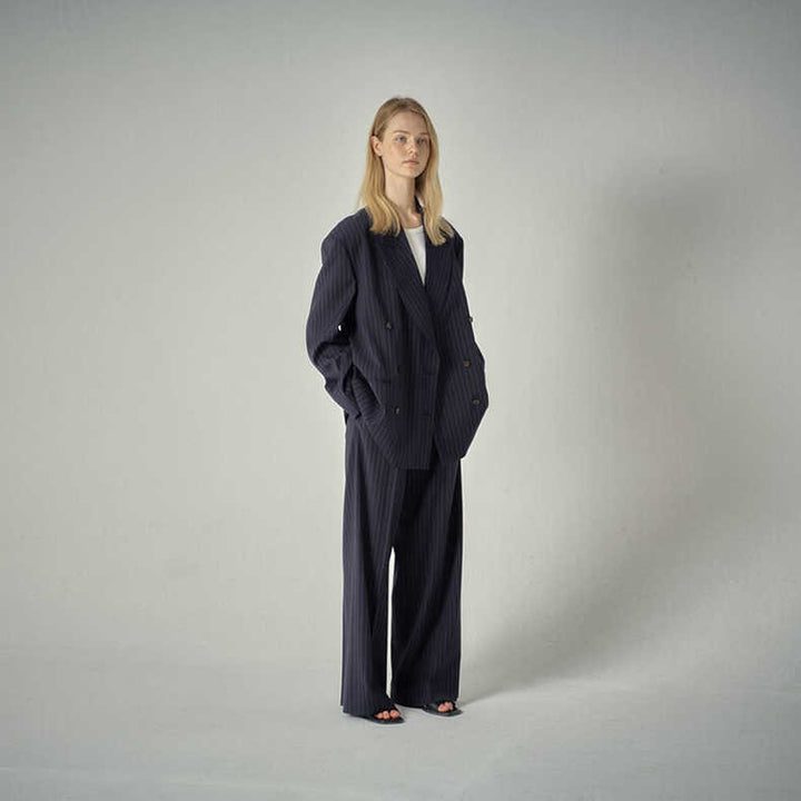 Kvinders elegante stribede jakkesæt blazer Stilla