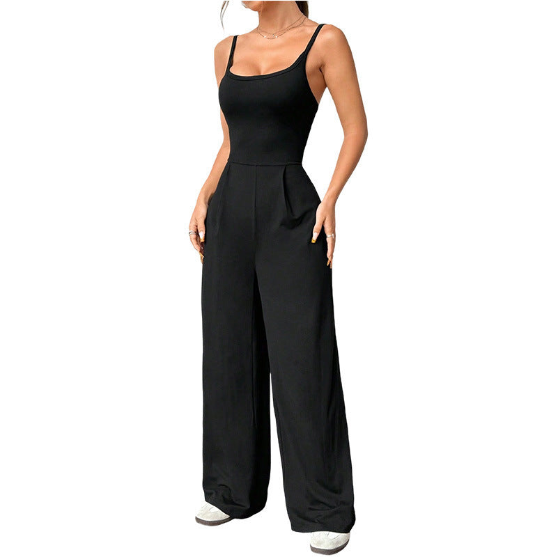 Dame jumpsuit med bredt ben og elegant snit Skovae