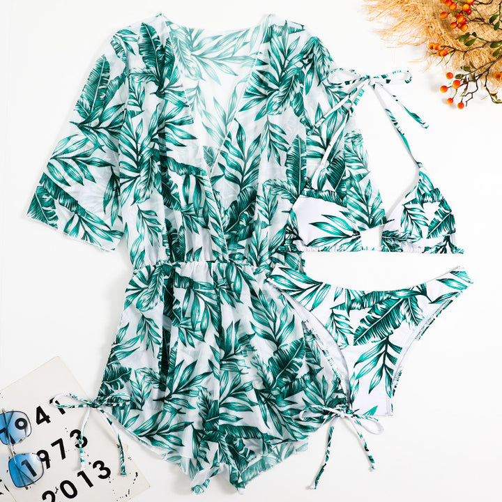 Dame ferie outfit med palmeprint Stilla