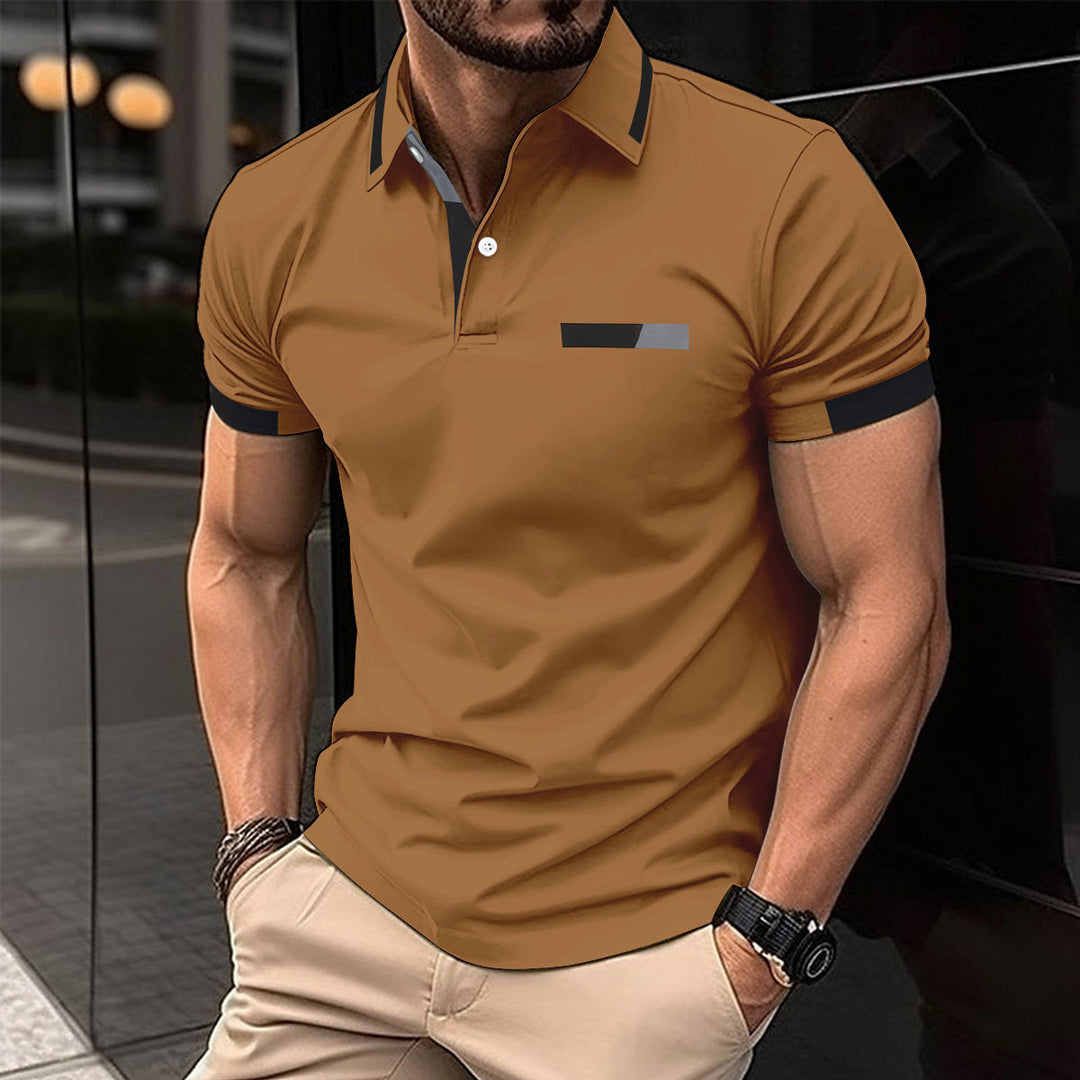 Herrer moderigtigt kortærmet polo shirt med struktureret krave Stilla
