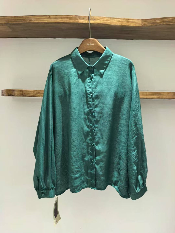 Dame Langærmet Button-Up Bluse Stilla