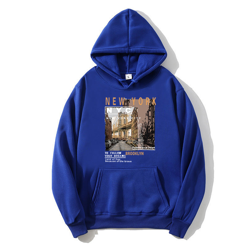 Kvinder hoodie med stilfuldt New York tryk Skovae