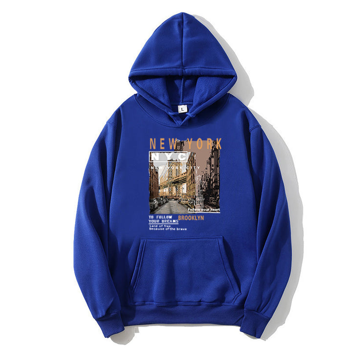 Kvinder hoodie med stilfuldt New York tryk Skovae