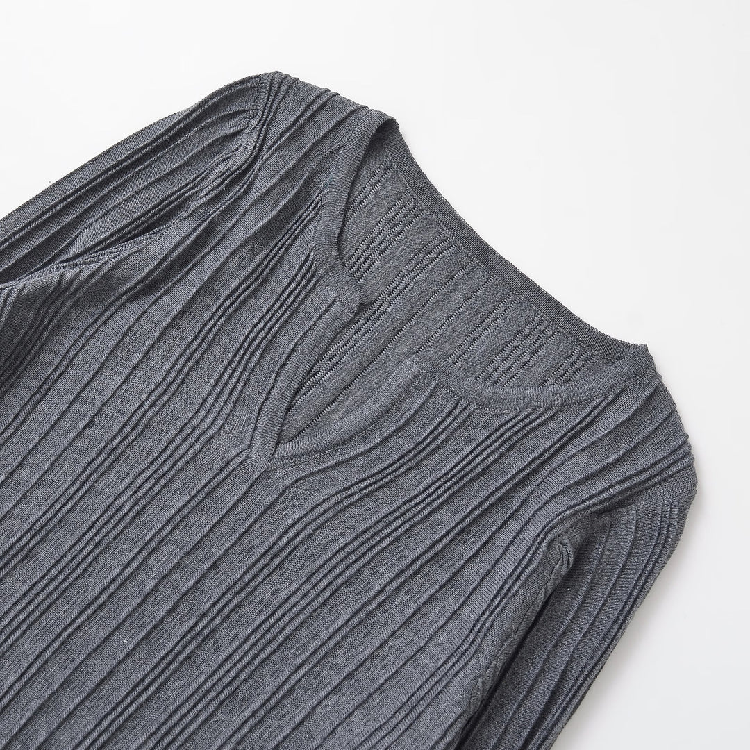 Femme Ribbede Langærmet Pullover Stilla