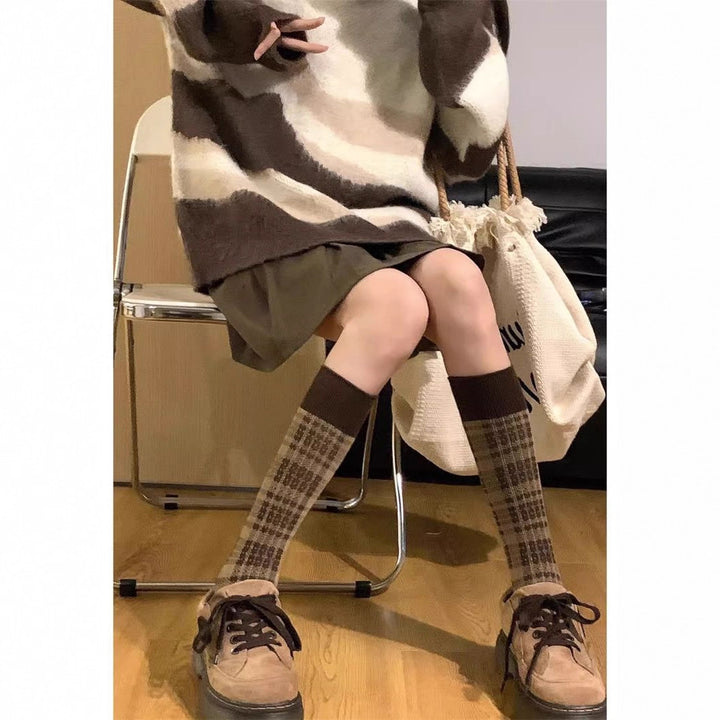 Kvinders hyggelige oversized sweater med moderne farvegradienter Stilla