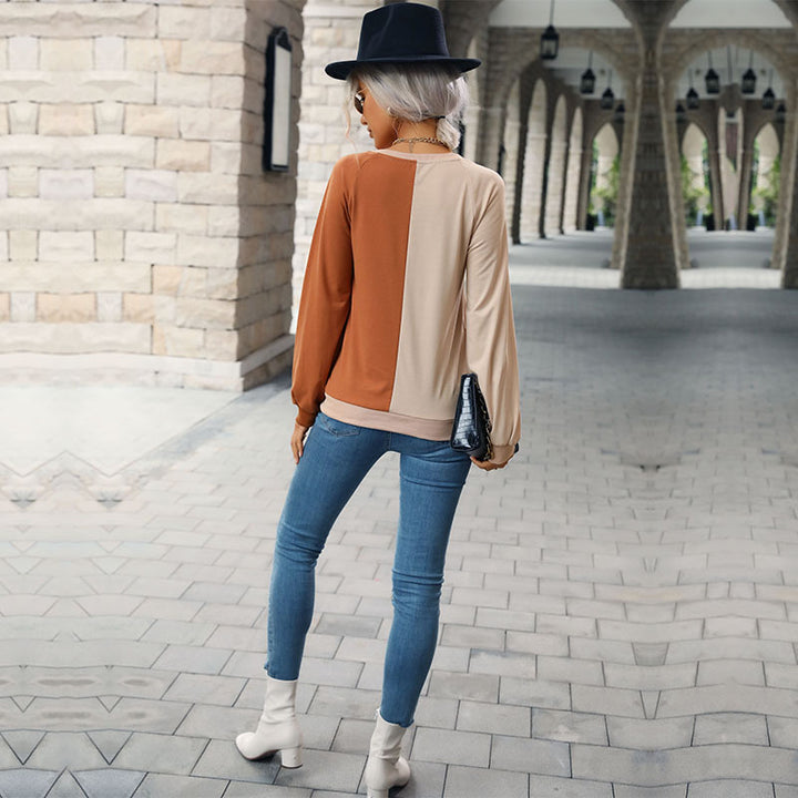 Kvindernes fashionable sweatshirt med trendy farveblok design Stilla