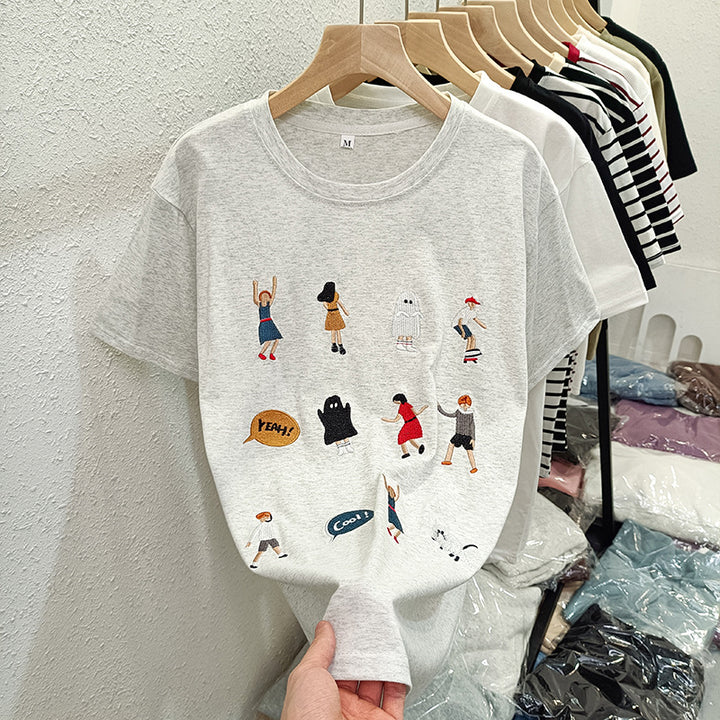 Femme Legende Broderet Grafik-T-Shirt Stilla
