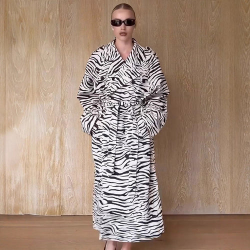 Dame stilfuld Badekåbe med Zebra-mønster Stilla