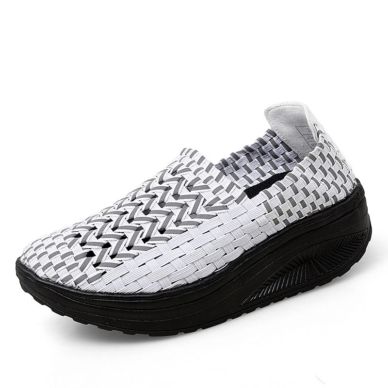 Herrer Åndbare Slip-On Flettet Sneakers Stilla