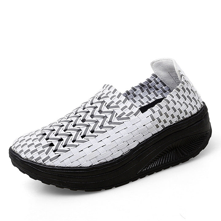 Herrer Åndbare Slip-On Flettet Sneakers Stilla