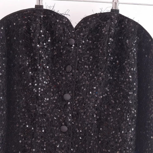 Femme Pailletter Bustier Top Stilla