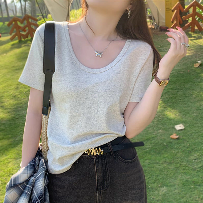 Femme Classic Rundhalet Basis Tee Stilla